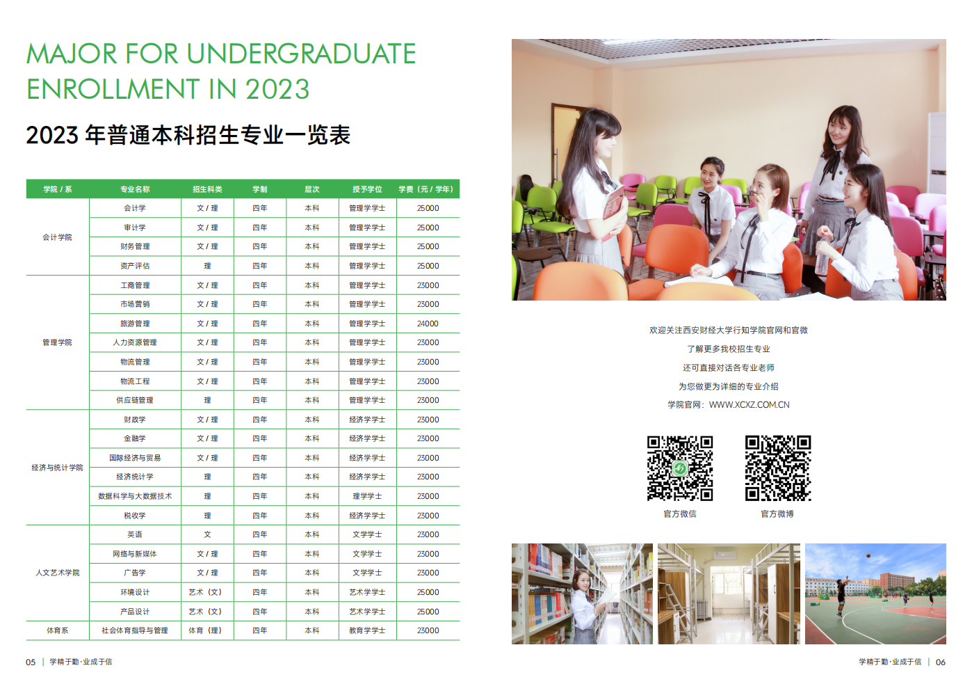 西安財(cái)經(jīng)大學(xué)行知學(xué)院－2023年招生簡章